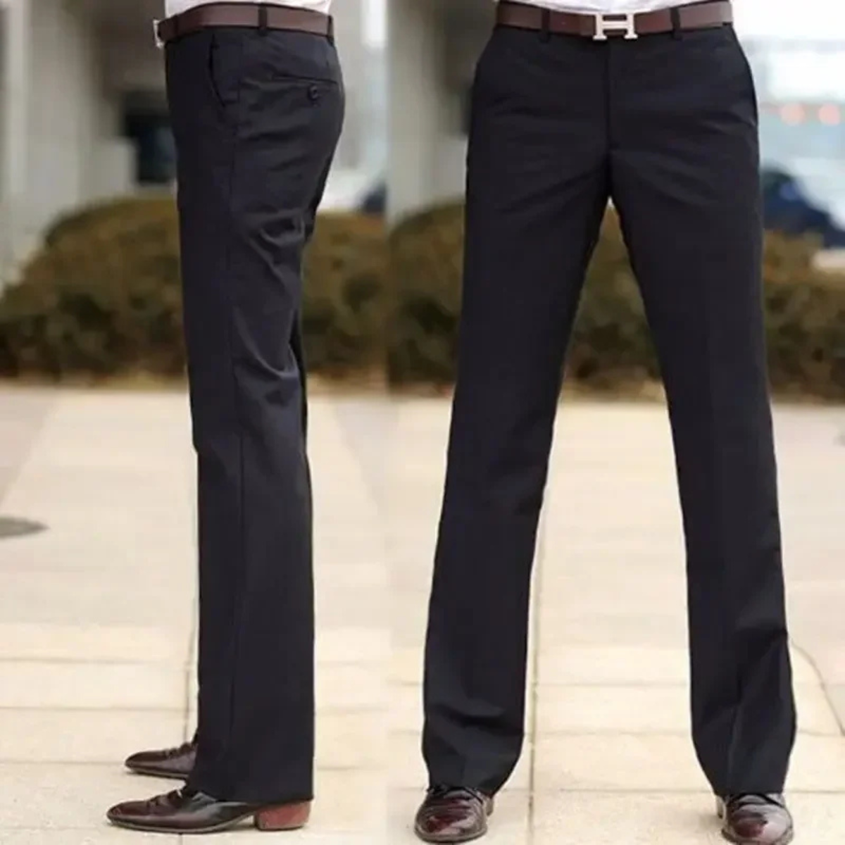 Men's Slim Fit Dress Pants Wrinkle Resistant