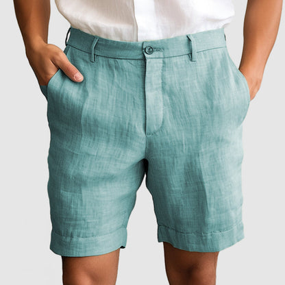 Men's Cotton Linen Casual Shorts