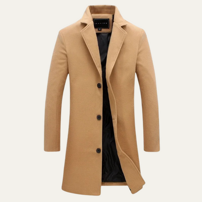 Men's Long Wool Coat Smart Casual