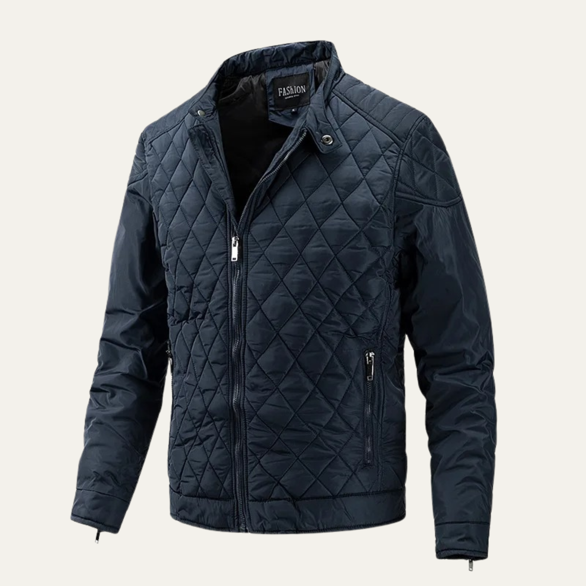 Crestfall Men's Quilted Jacket Warm Padded Zip Up