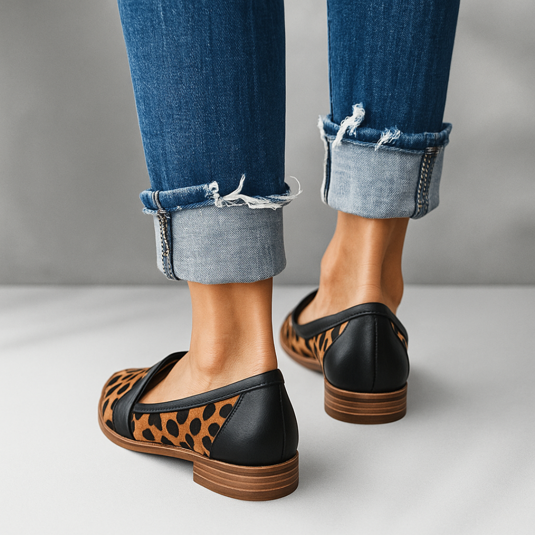 Women's Pointed Loafers Strap Detail