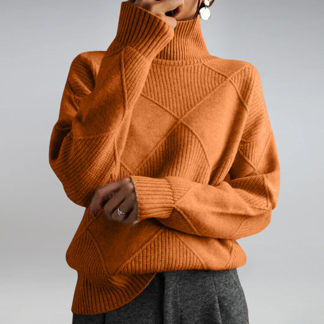 Women's Turtleneck Sweater Soft Knit Classic