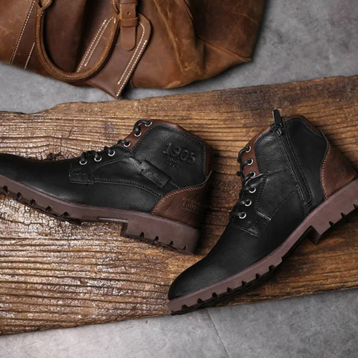 Men's Leather Combat Boots
