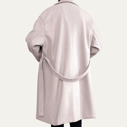 Men's Wool Wrap Coat Camel Color With Belt
