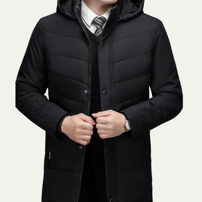 Men's Winter Puffer Jacket Warm Hooded