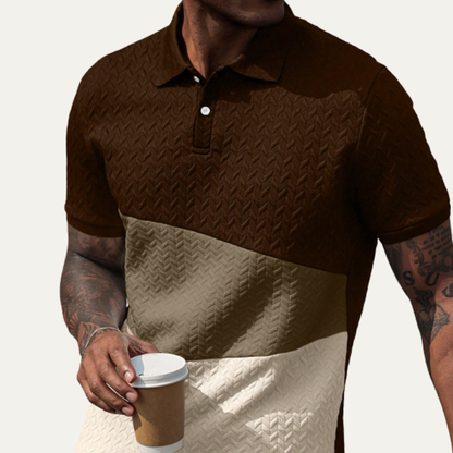 Men's Classic Polo Shirt Textured Cotton Summer Wear