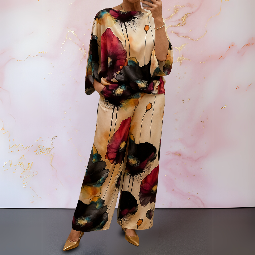 Women's Two Piece Set Loose Wide Leg Pants