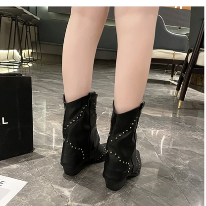 Women's Studded Slouchy Ankle Boots