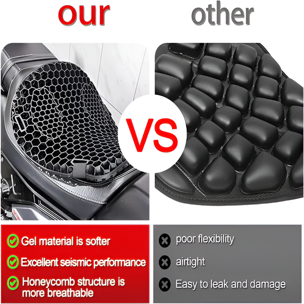 Gel Motorcycle Seat Cushion For Long Distance Riding