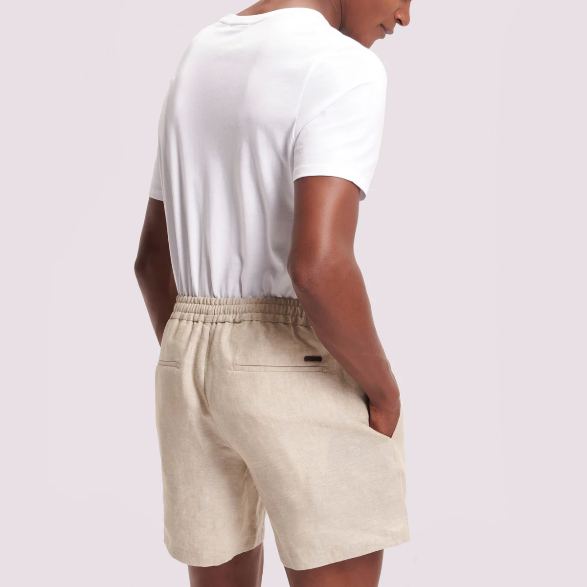 Linton Men's Linen Shorts Tailored Beige