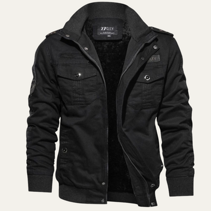 Men's Windproof Bomber Jacket Multi-Pocket Military Style