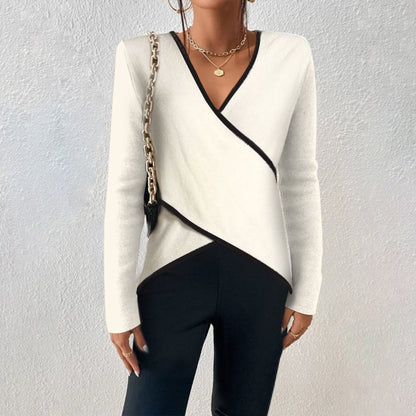 Audrey | Women Winter Wrap V Neck Sweater