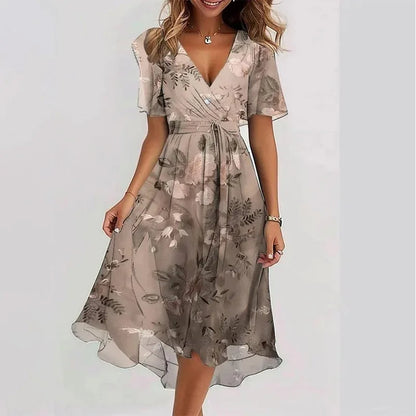 Women's Floral Knee Length Summer Dress