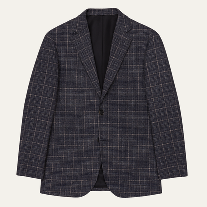 Men's Plaid Jacket Business Casual Wool Blend - Vonnera