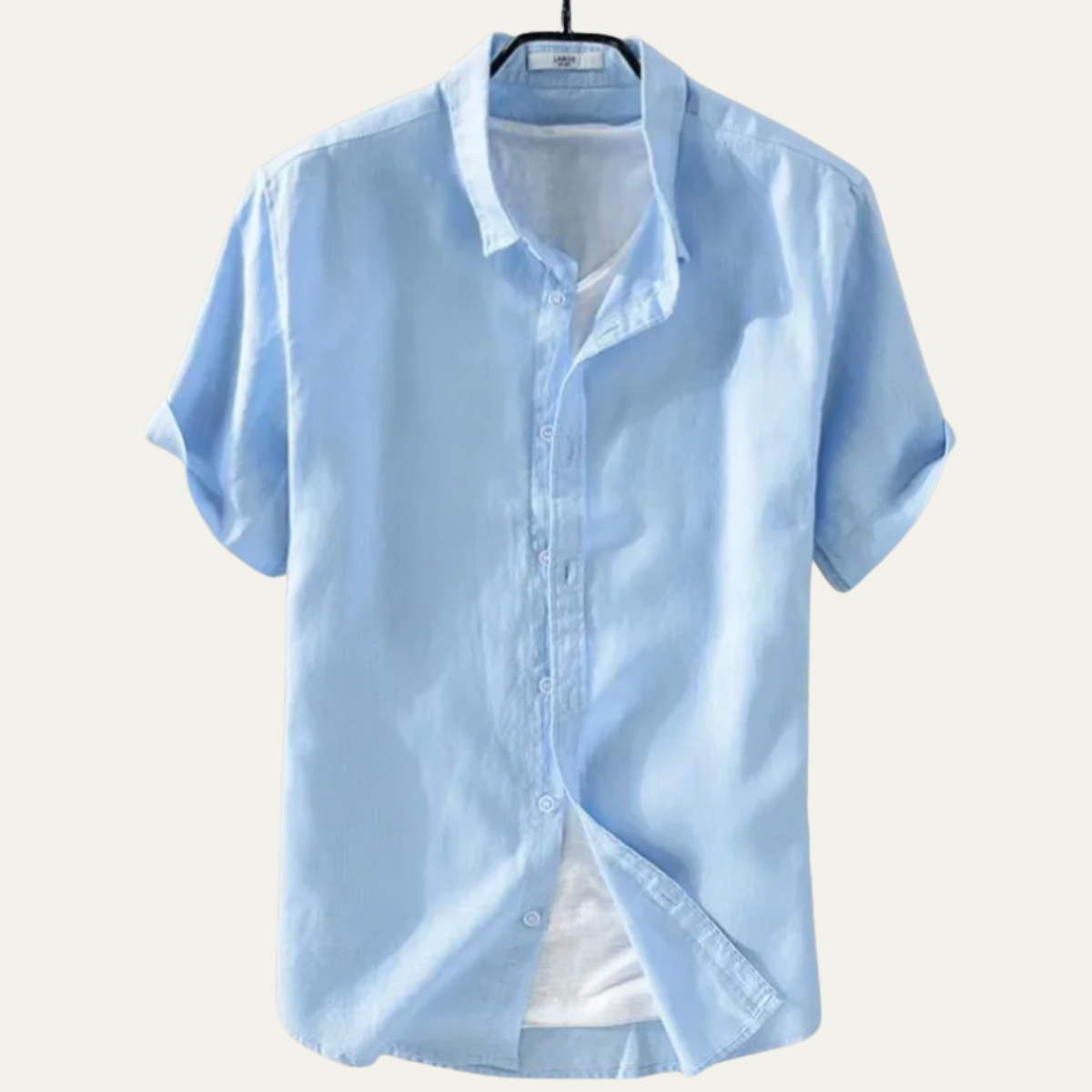 Men's Cotton Linen Shirt Relaxed Fit Lightweight
