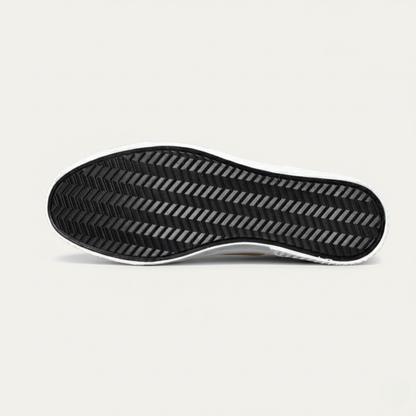 Men's Leather Sneakers Zip Up Black