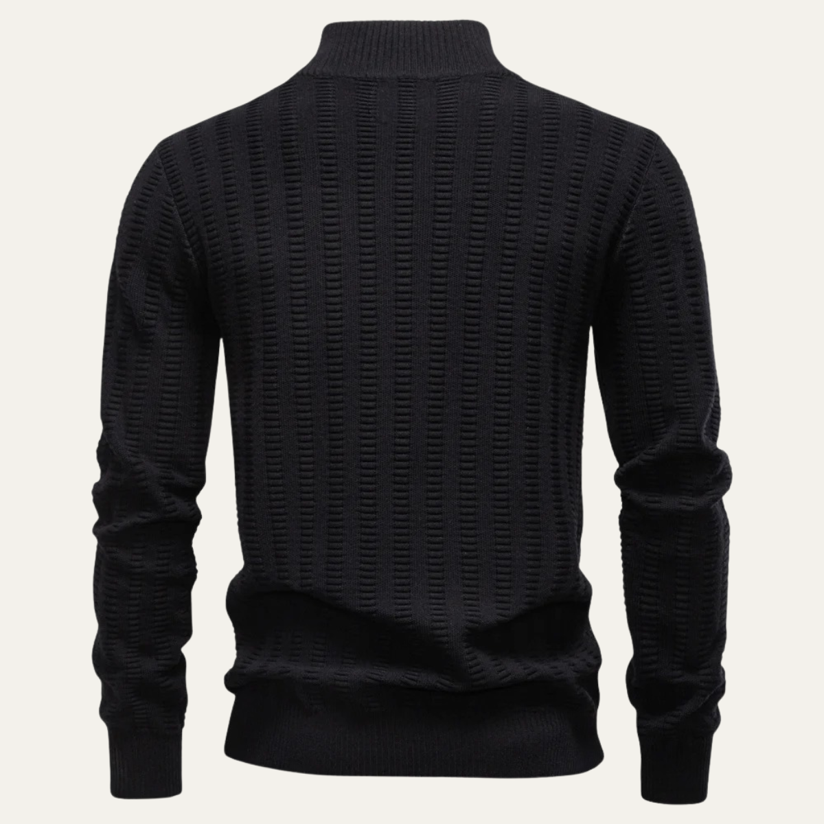 Men's Quarter Zip Winter Sweater Knit