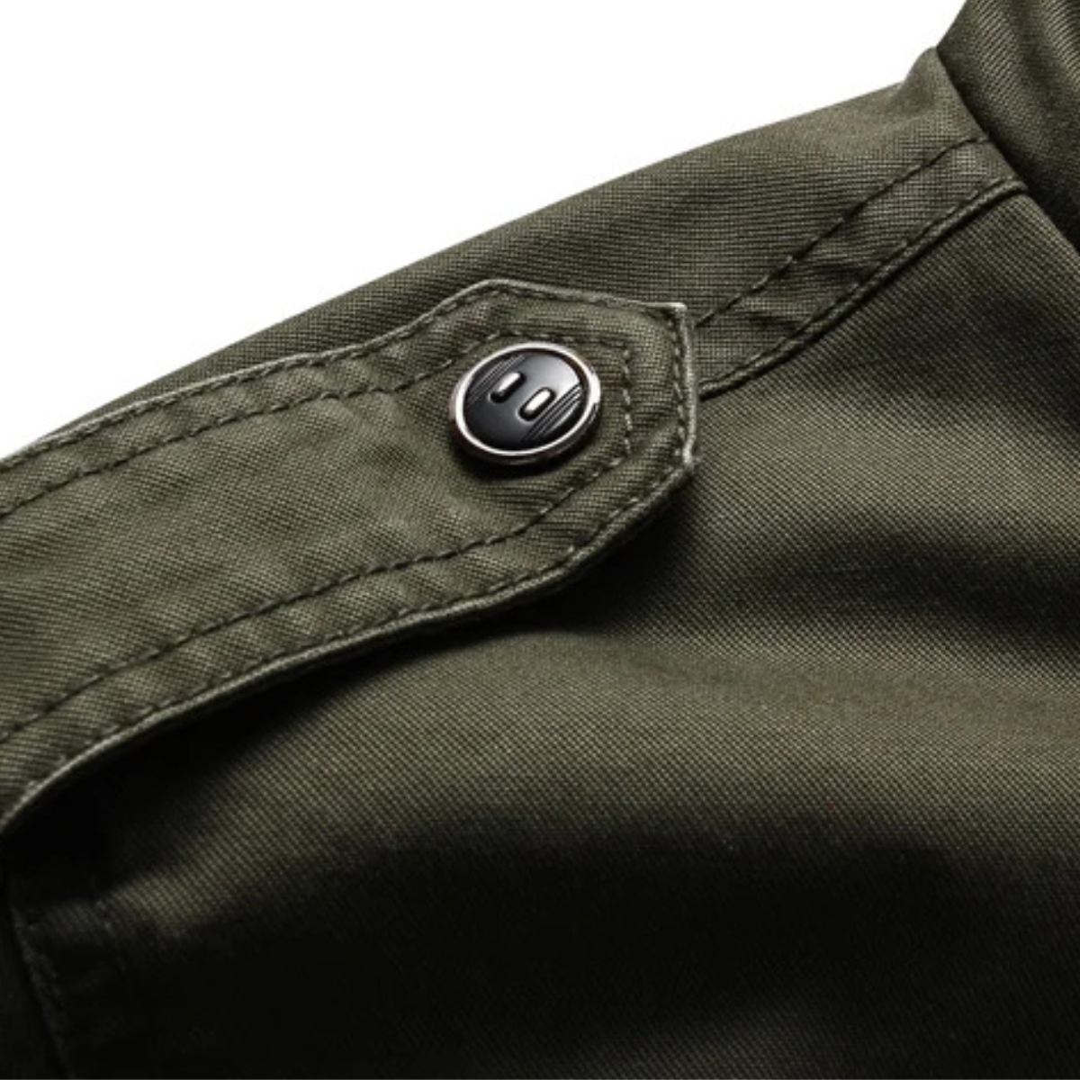 Men's Military Cargo Jacket Cotton Army Green