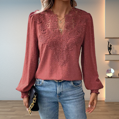 Women's Lace Blouse Long Sleeve