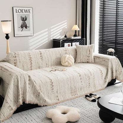 Elegant Sofa Cover Soft Comfortable Beige