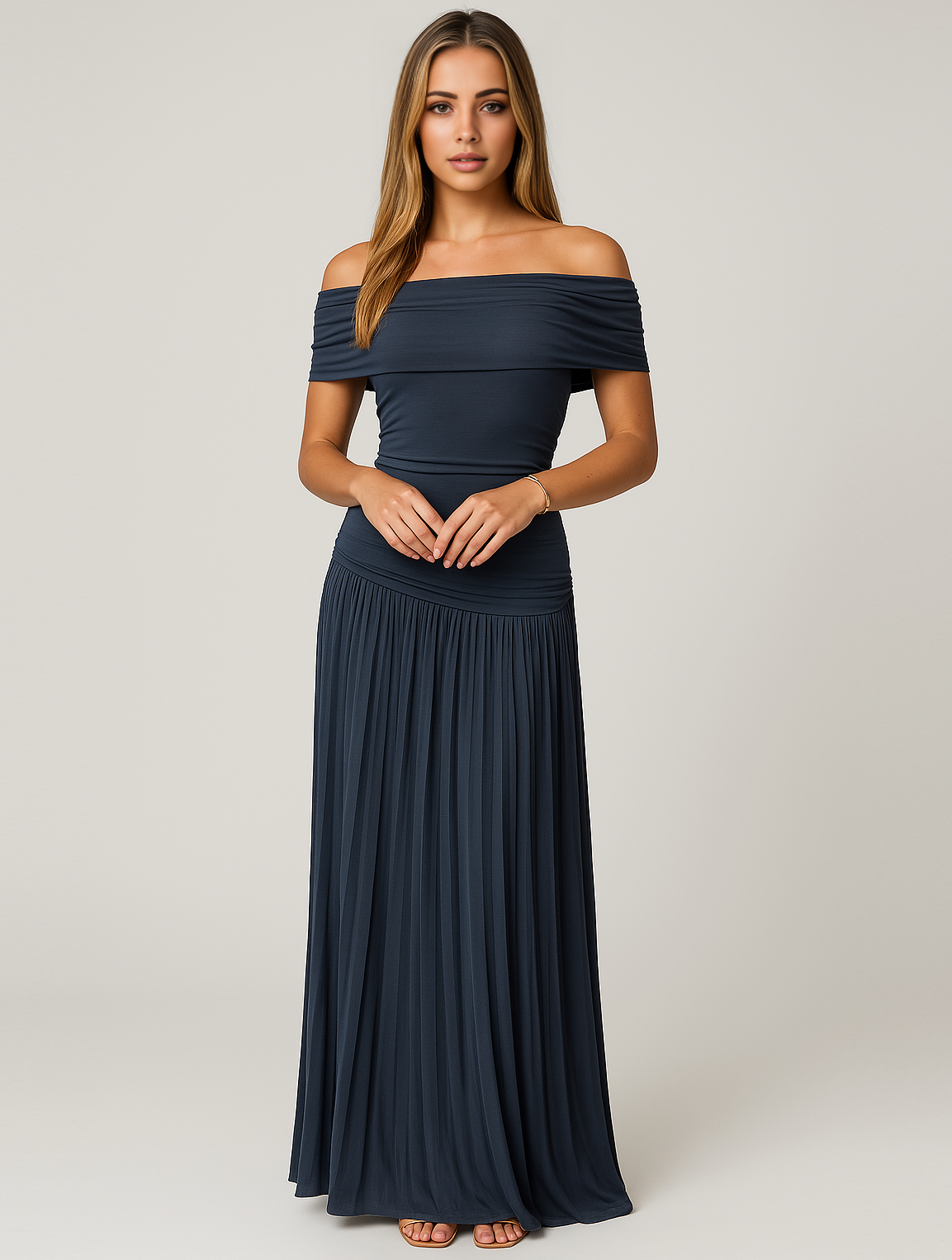 Women's Off-Shoulder Maxi Dress Elegant