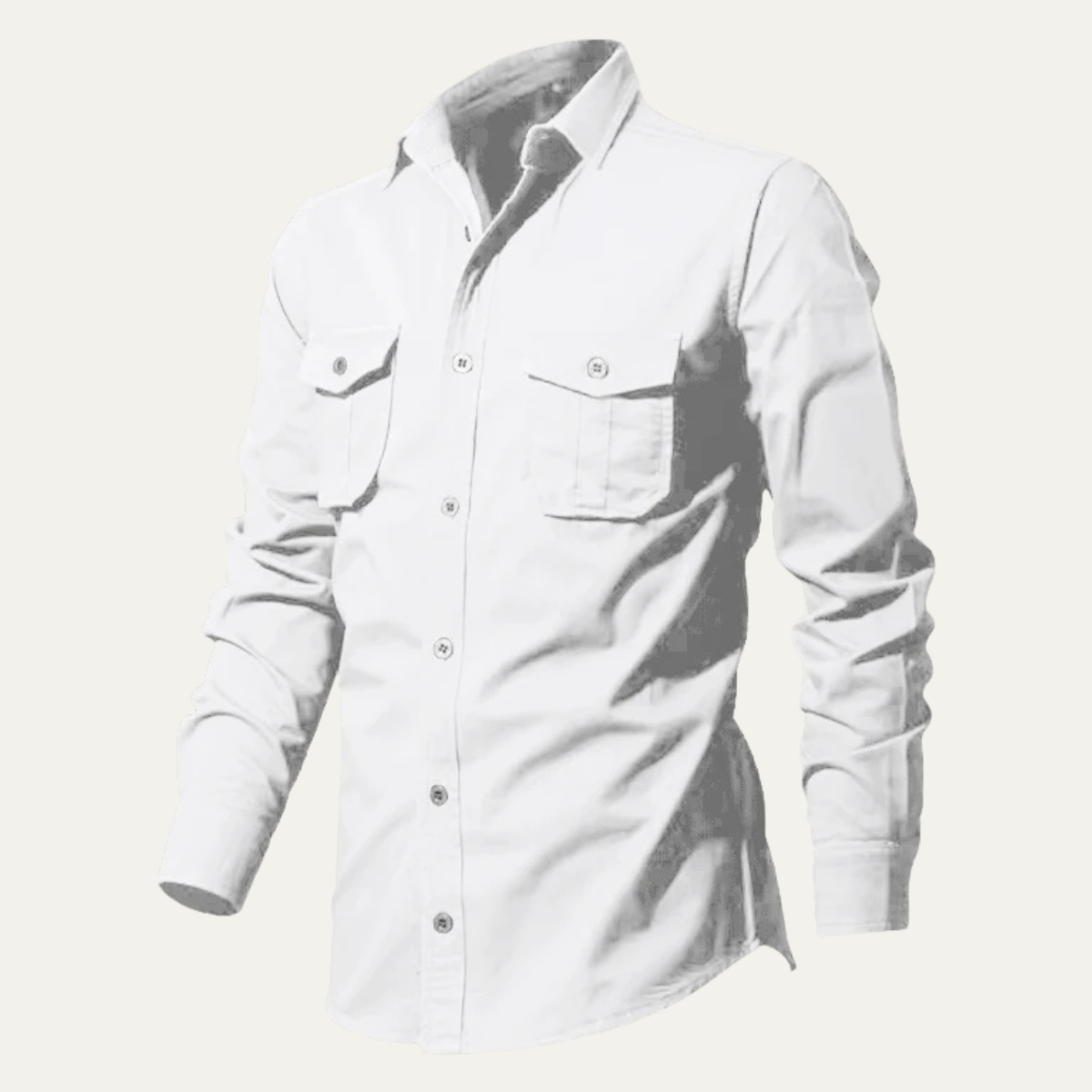 Men's Retro Button Up Shirt Solid