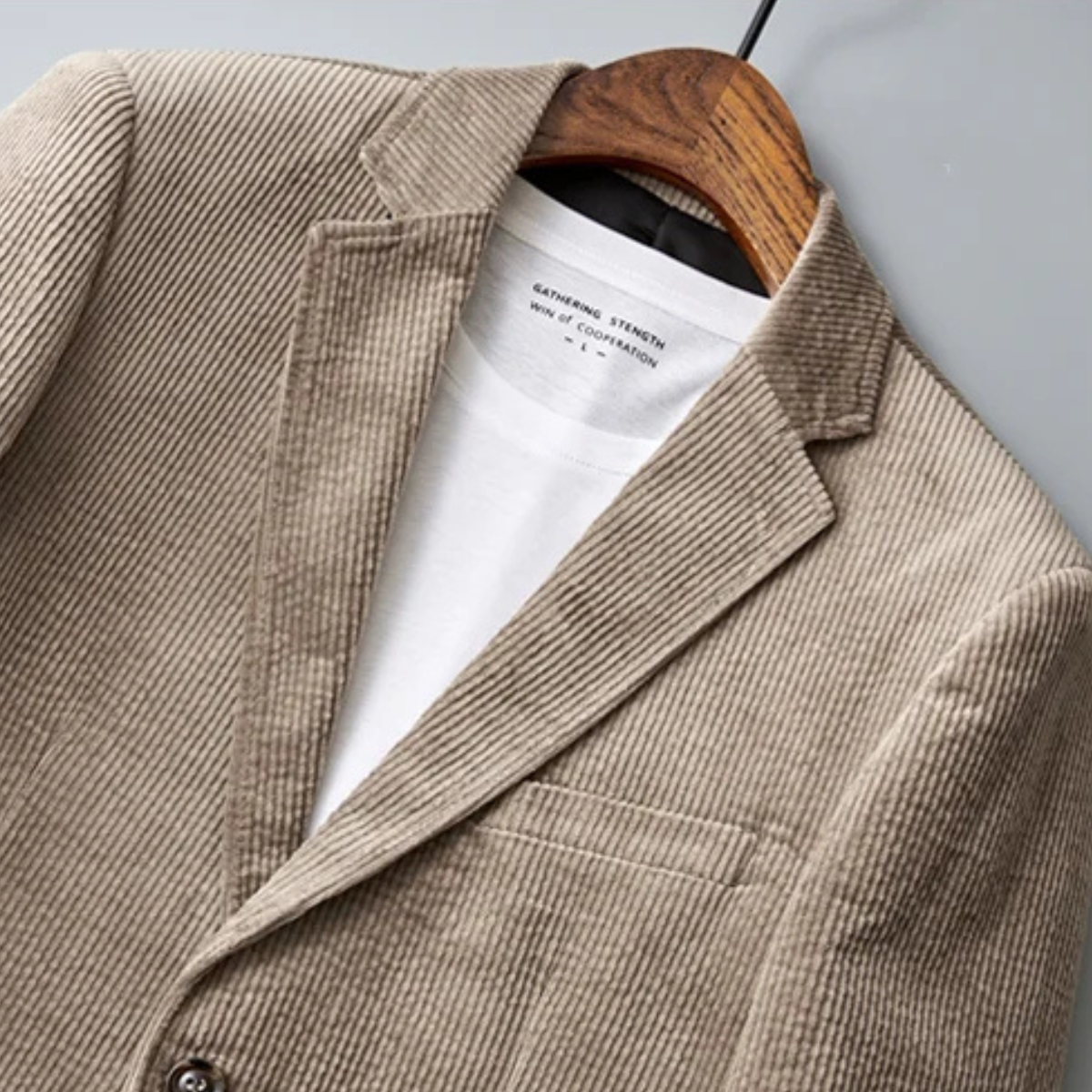 Men's Slim Fit Corduroy Blazer Jacket