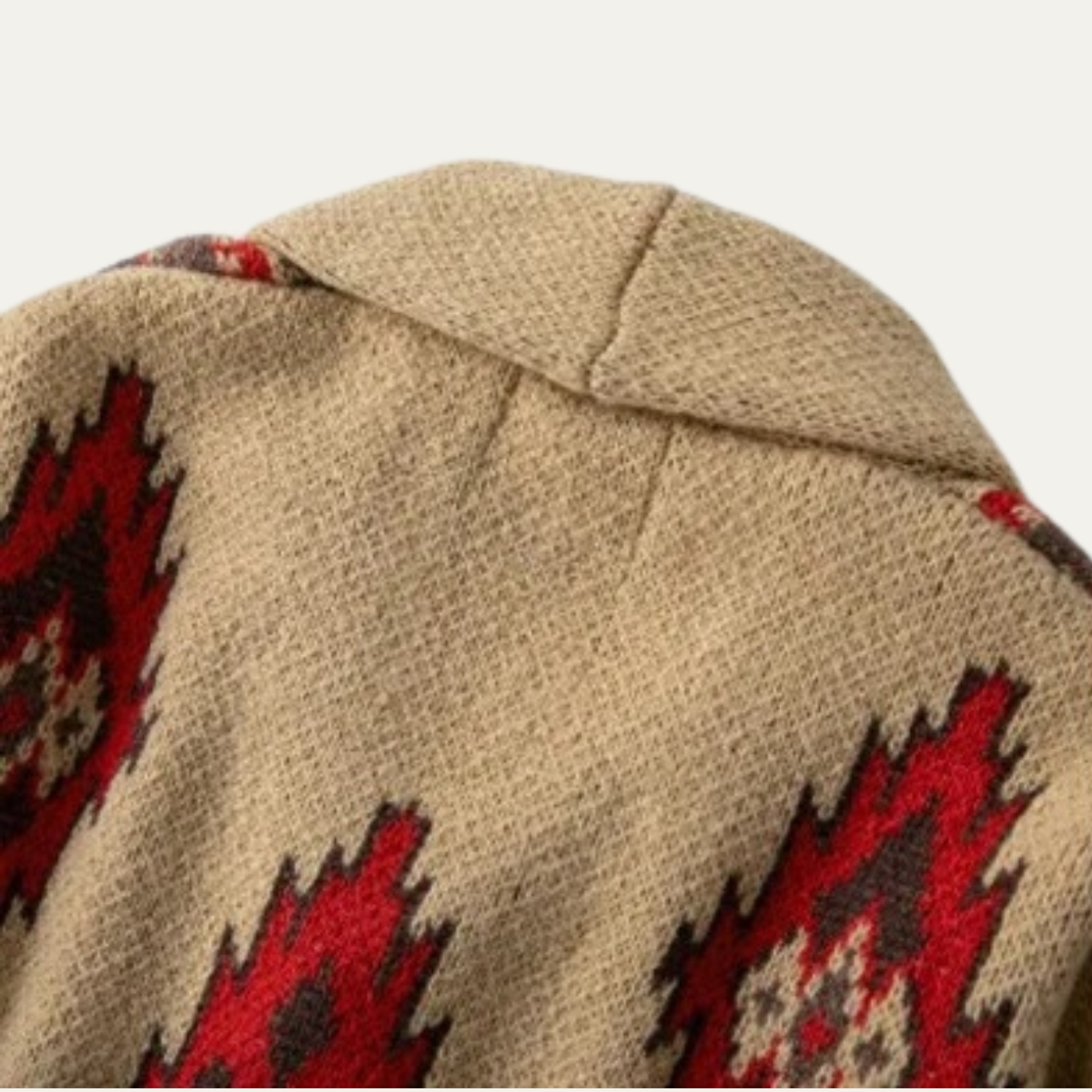 Men's Striped Knit Cardigan Retro Shawl Collar