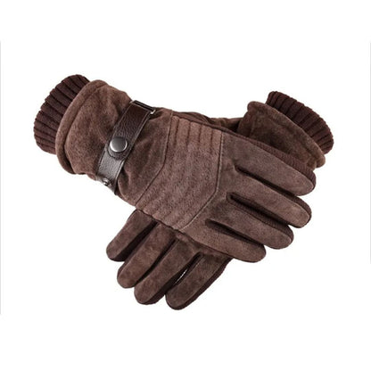 Men's Warm Winter Gloves Genuine Leather Touch Screen