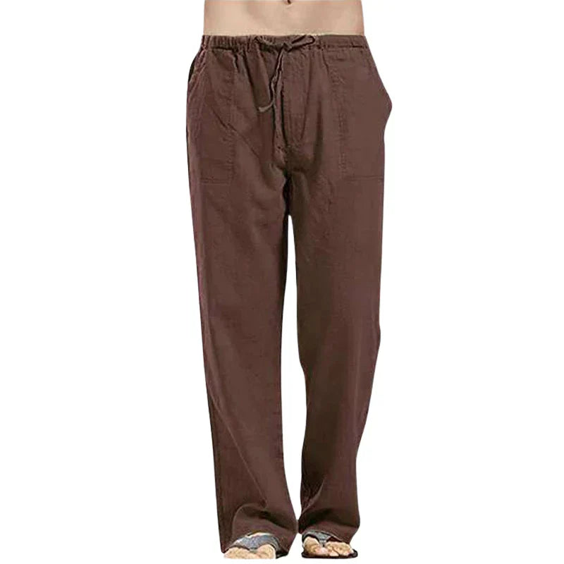 Men's Linen Pants Breathable Oversized Fit