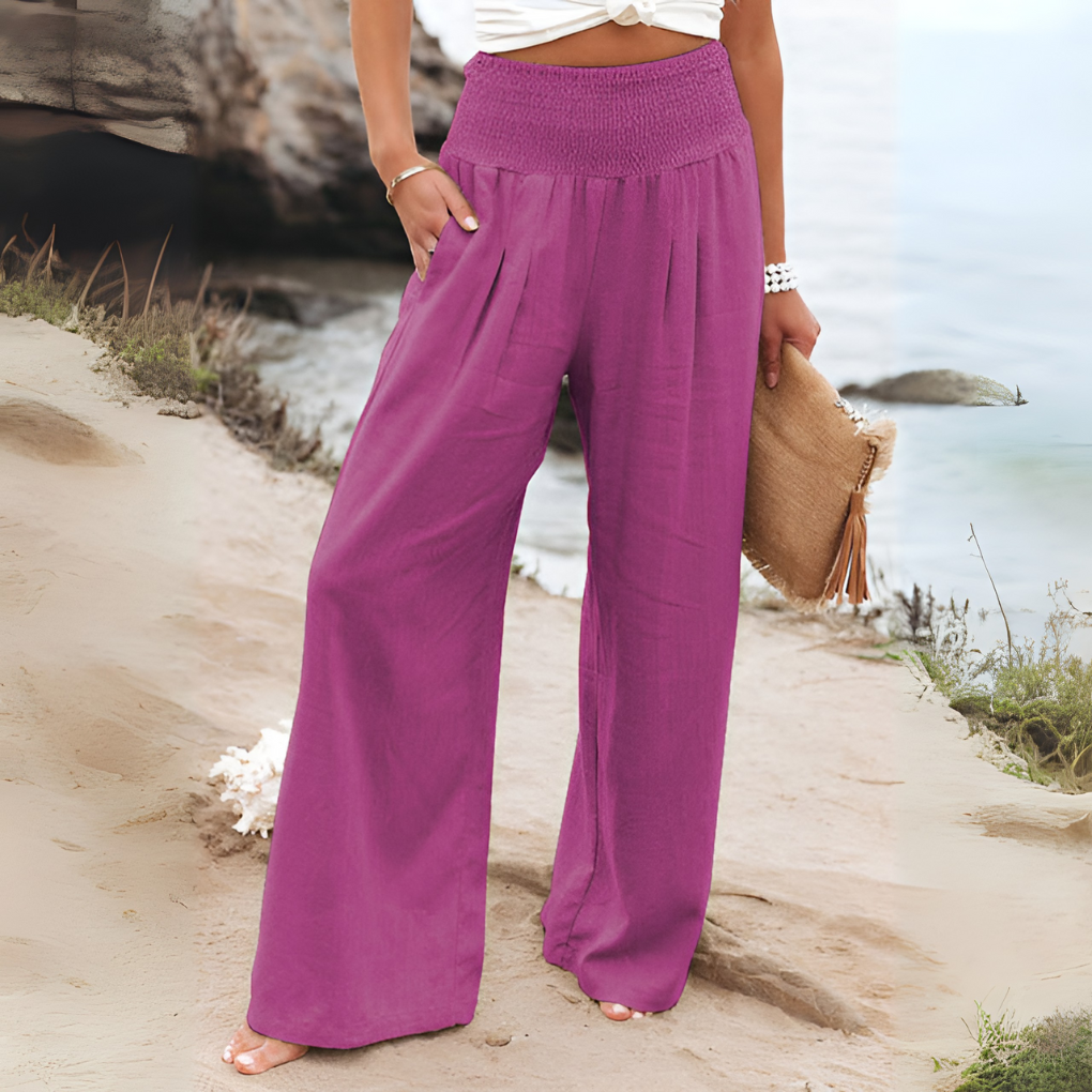 Women's Linen Trousers Comfortable - Vonnera