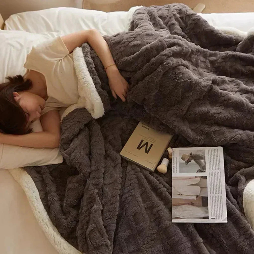 Plush Winter Throw Blanket Thick