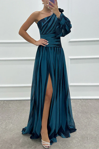 Women's One Shoulder Maxi Dress Asymmetric