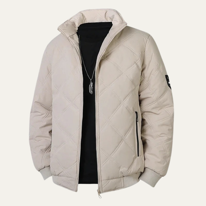 Men's Quilted Fleece Lined Winter Jacket