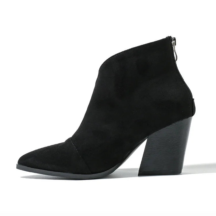 Women's Ankle Boots Zip Block Heel - Vonnera