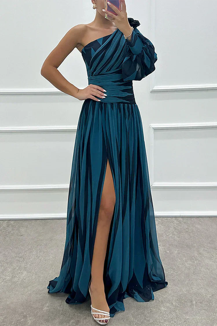 Women's Asymmetrical Sleeve Dress