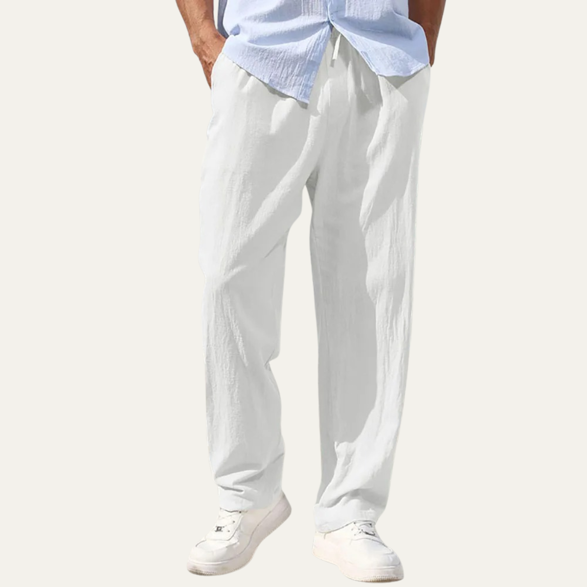 Men's Linen Straight Leg Pants Lightweight