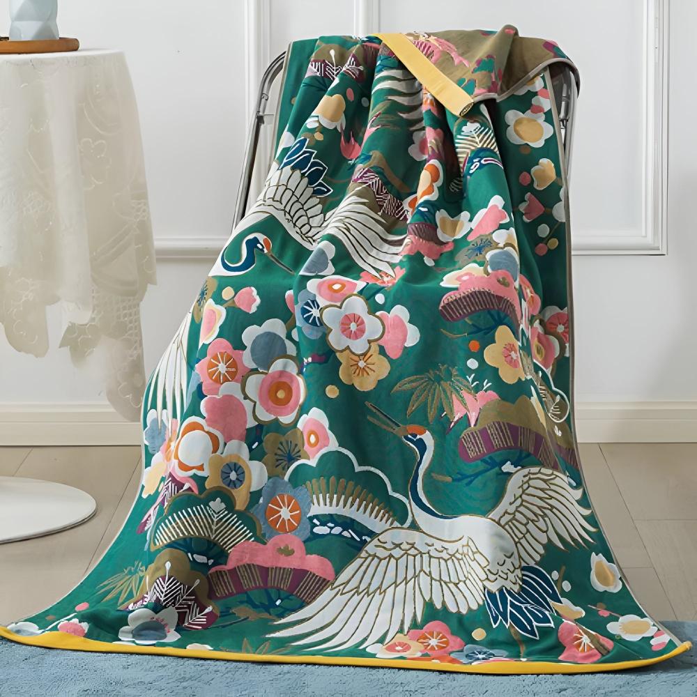 Elegant Bath Towel Floral Pattern Soft Comfort