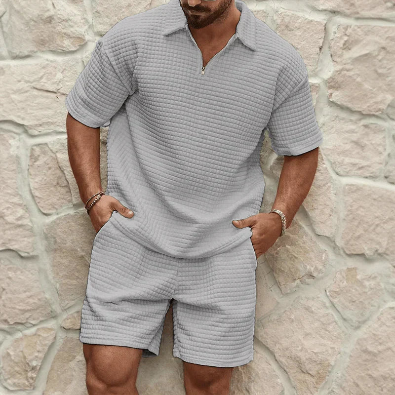 Men's Polo Shirt And Shorts Set