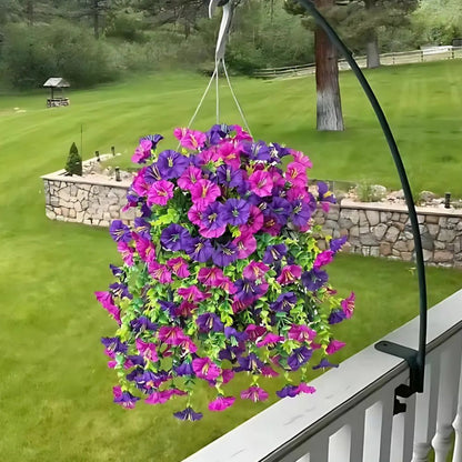 Artificial Morning Glory Flower Hanging Decor UV Resistant - Vonnera
