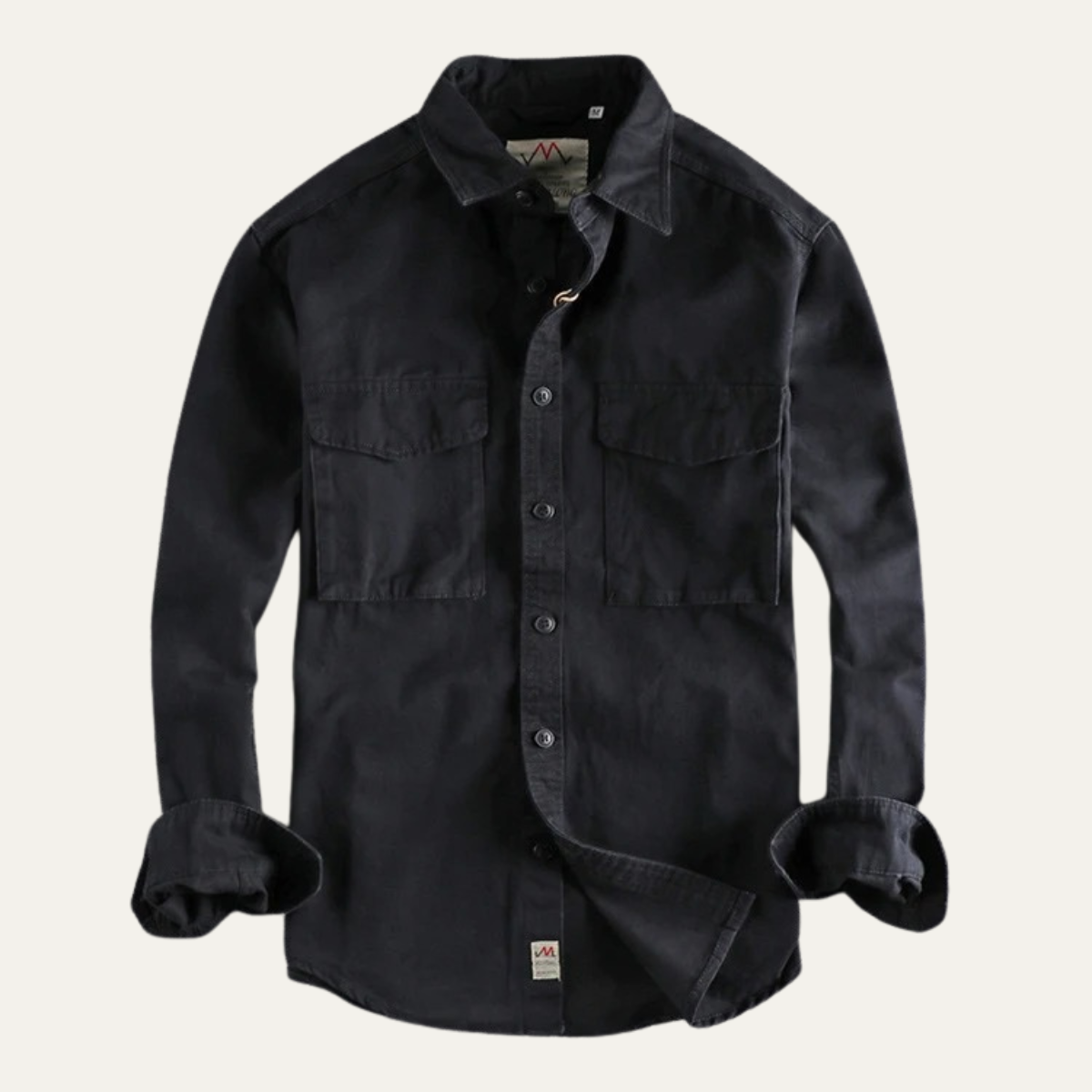 Men's Cotton Work Shirt Button Up With Pockets