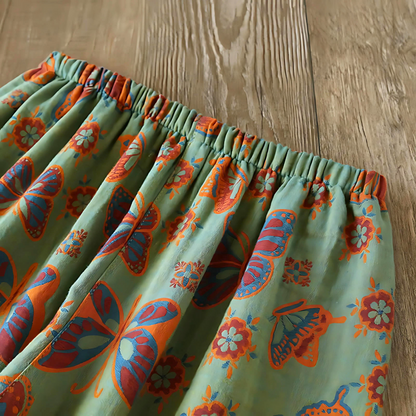 Women's Cotton Lounge Set Butterfly Print - Vonnera
