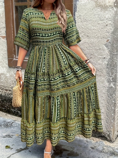 Vivienne Women's Printed Maxi Dress Flowy - Vonnera