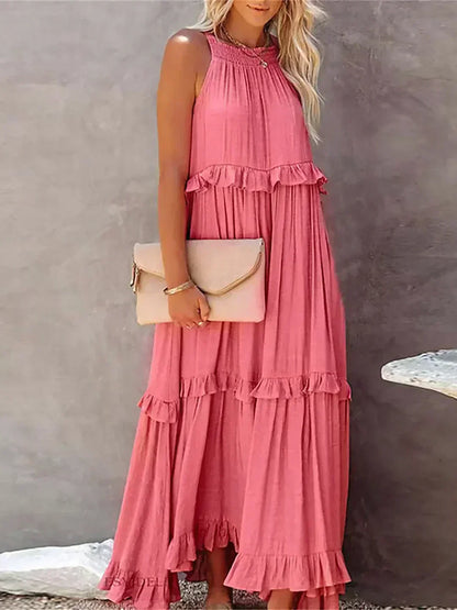 Women's Sleeveless Ruffle Dress