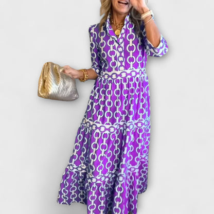 Wendy Women's Midi Chain Pattern Dress