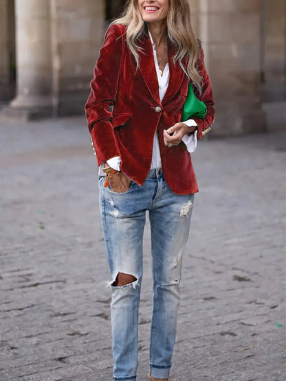 Women's Single Button Blazer