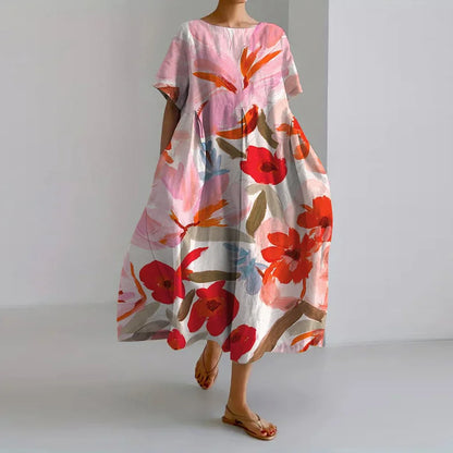 Valentina Women's Floral Summer Dress Lightweight