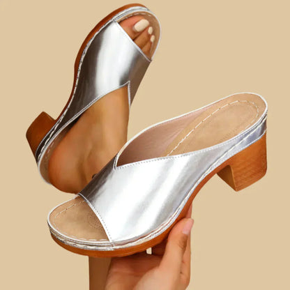 Women's Mule Sandals Stitched Sole
