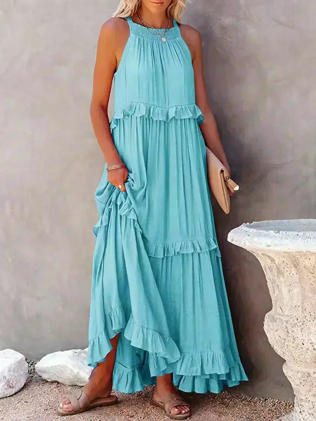 Women's Maxi Dress Layered Tier Design