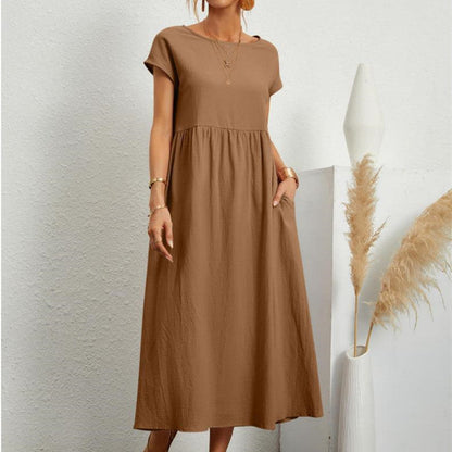 Sylvia Women's Relaxed Fit Midi Dress - Vonnera